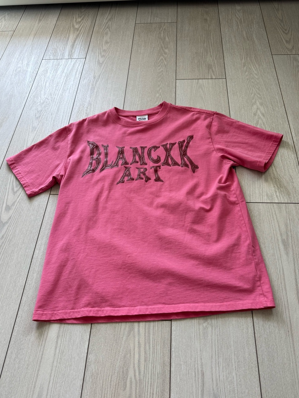 NCXK Engine pink tee men’s medium Blancxk Art 100% cotton streetwear casual